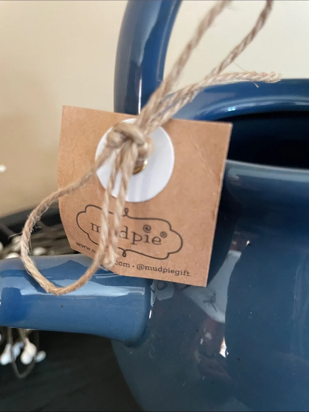 Mud Pie glossy blue